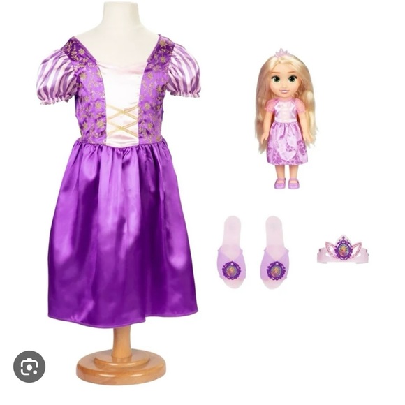 Disney Princess Rapunzel Toddler Doll with Child Size Dress and Accessories - Picture 8 of 12